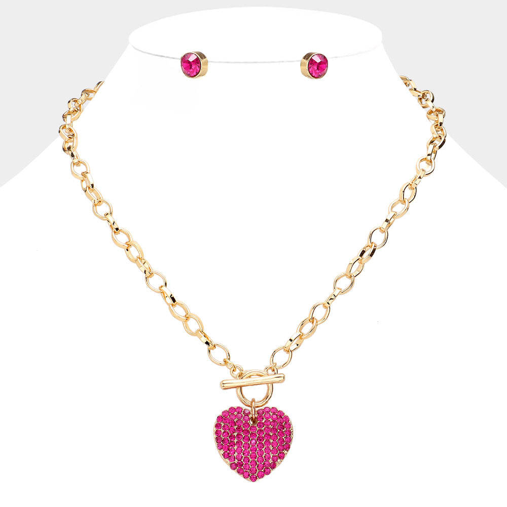Pretti Pink Heart Necklace