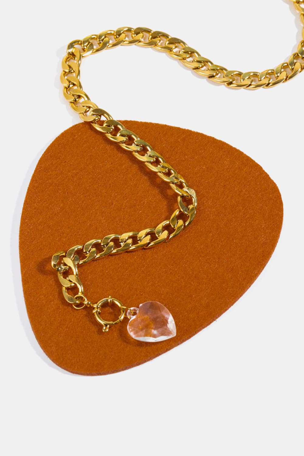 Ashlyn Heart Pendant Curb Chain Necklace