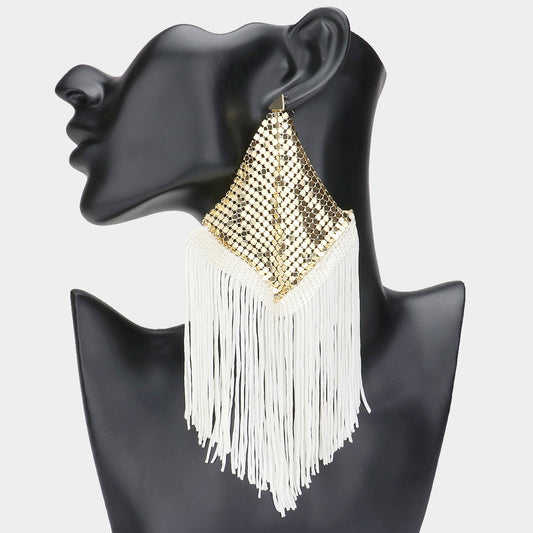 Mesh Fringe Earrings