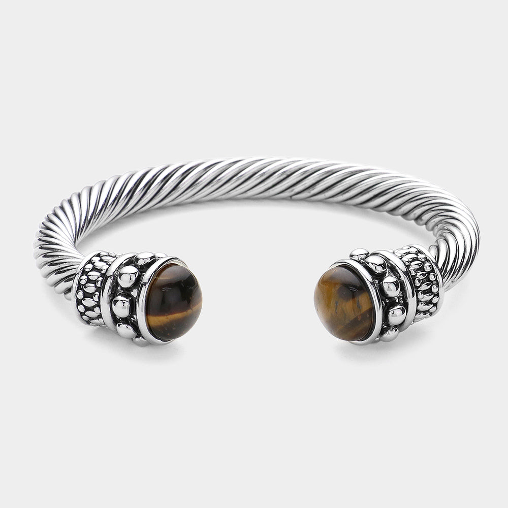 Black Pearl Cable Rope Cuff