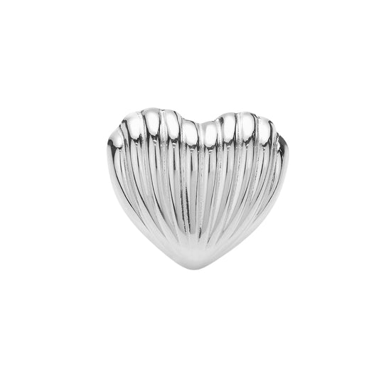 Ribbed Heart Ring