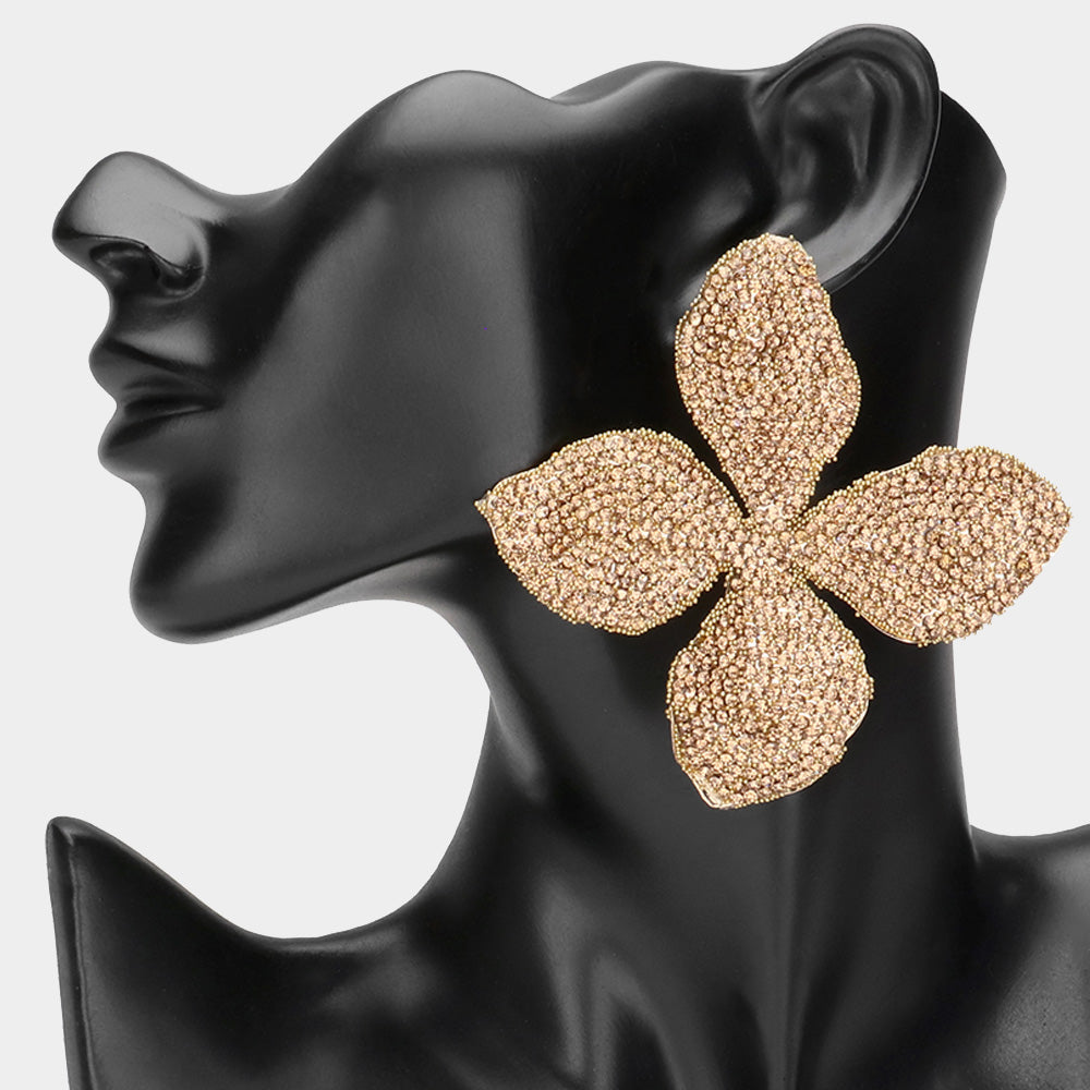 Bling Petal Earrings