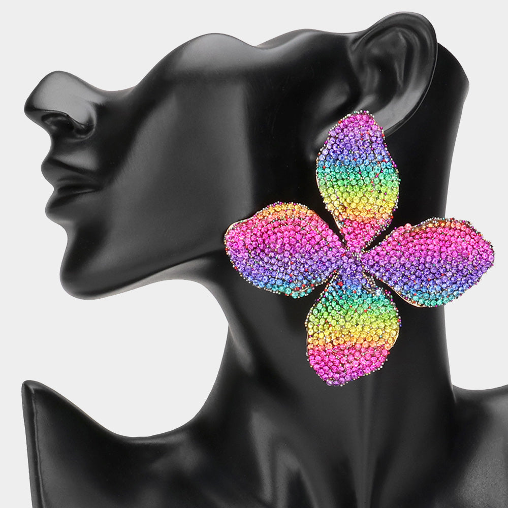 Bling Petal Earrings