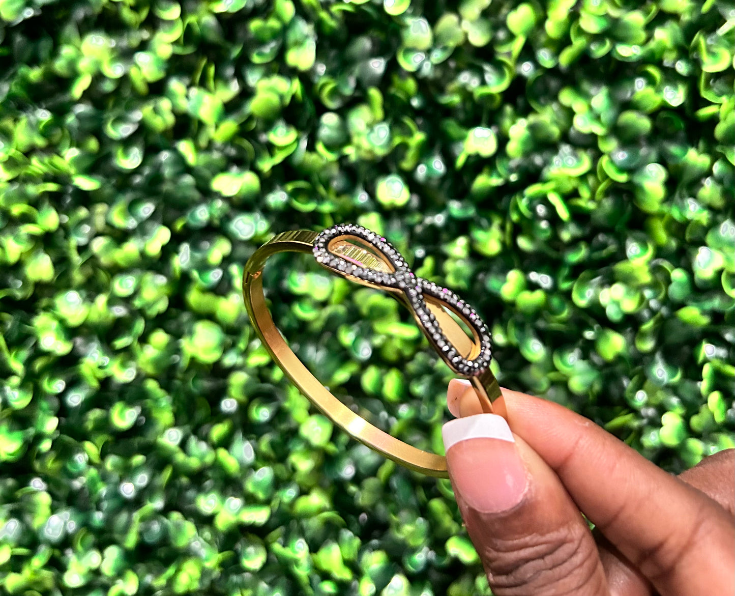 Gold Bangle W/ Infinity Design